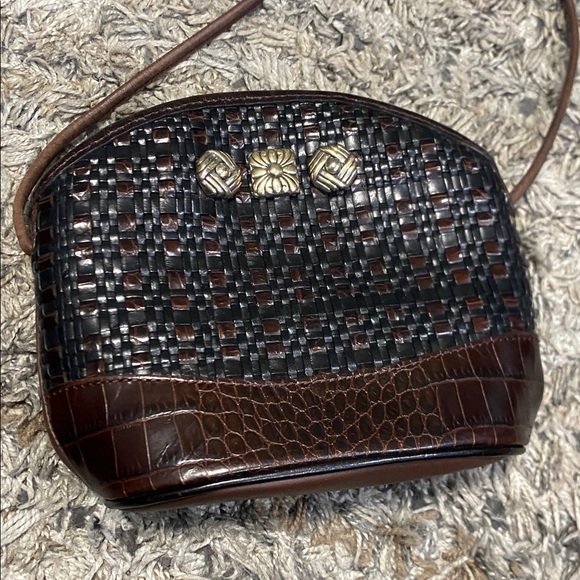Brighton Elegant Brown Woven Crossbody Bag - Picture 3 of 11